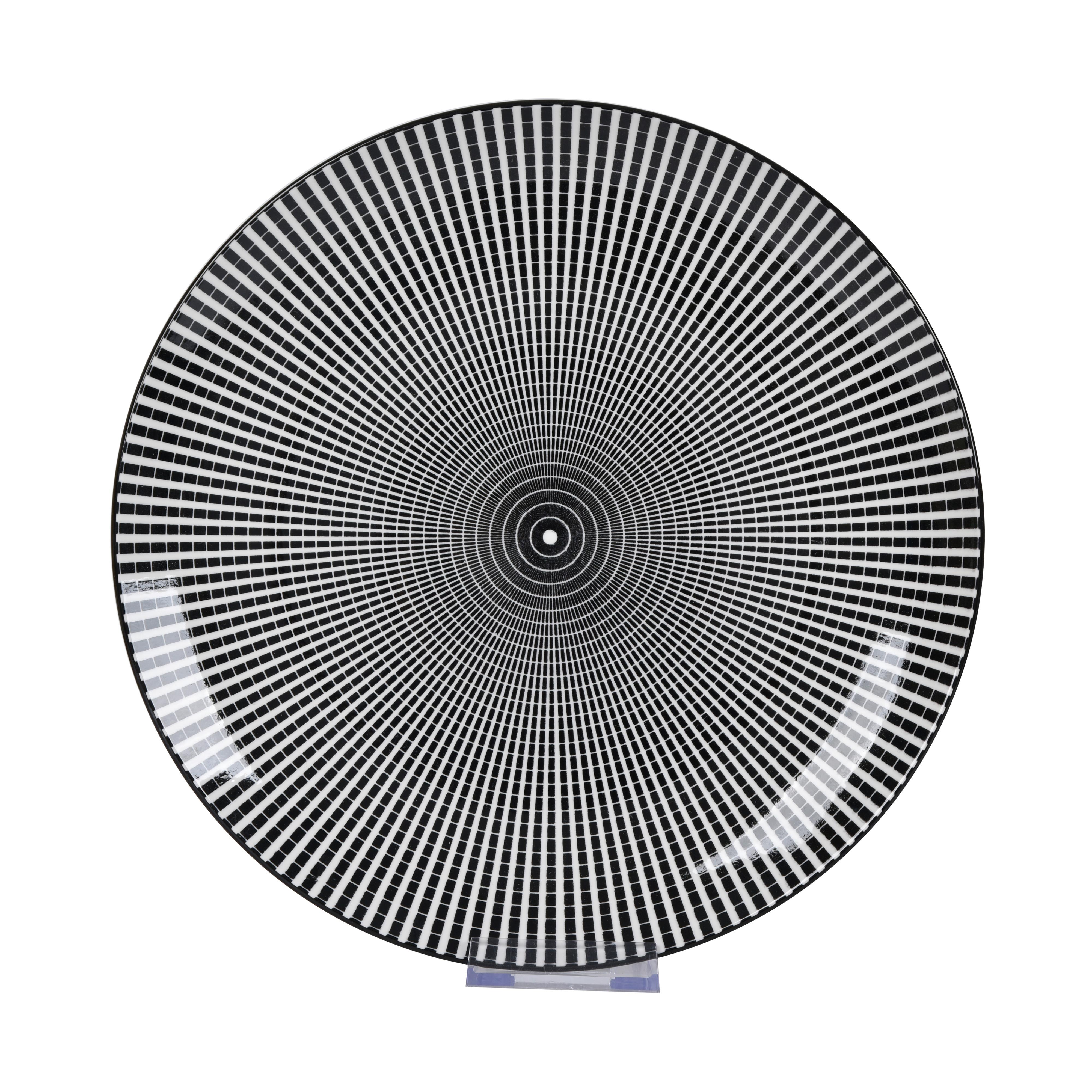 Plytký tanier SHIVA - čierna/biela, Lifestyle, keramika (27/2,5cm) - Mömax