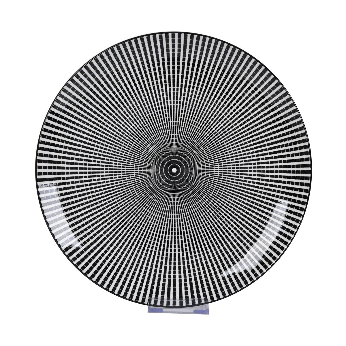 Mělký talíř SHIVA - bílá/černá, Lifestyle, keramika (27/2,5cm) - Mömax