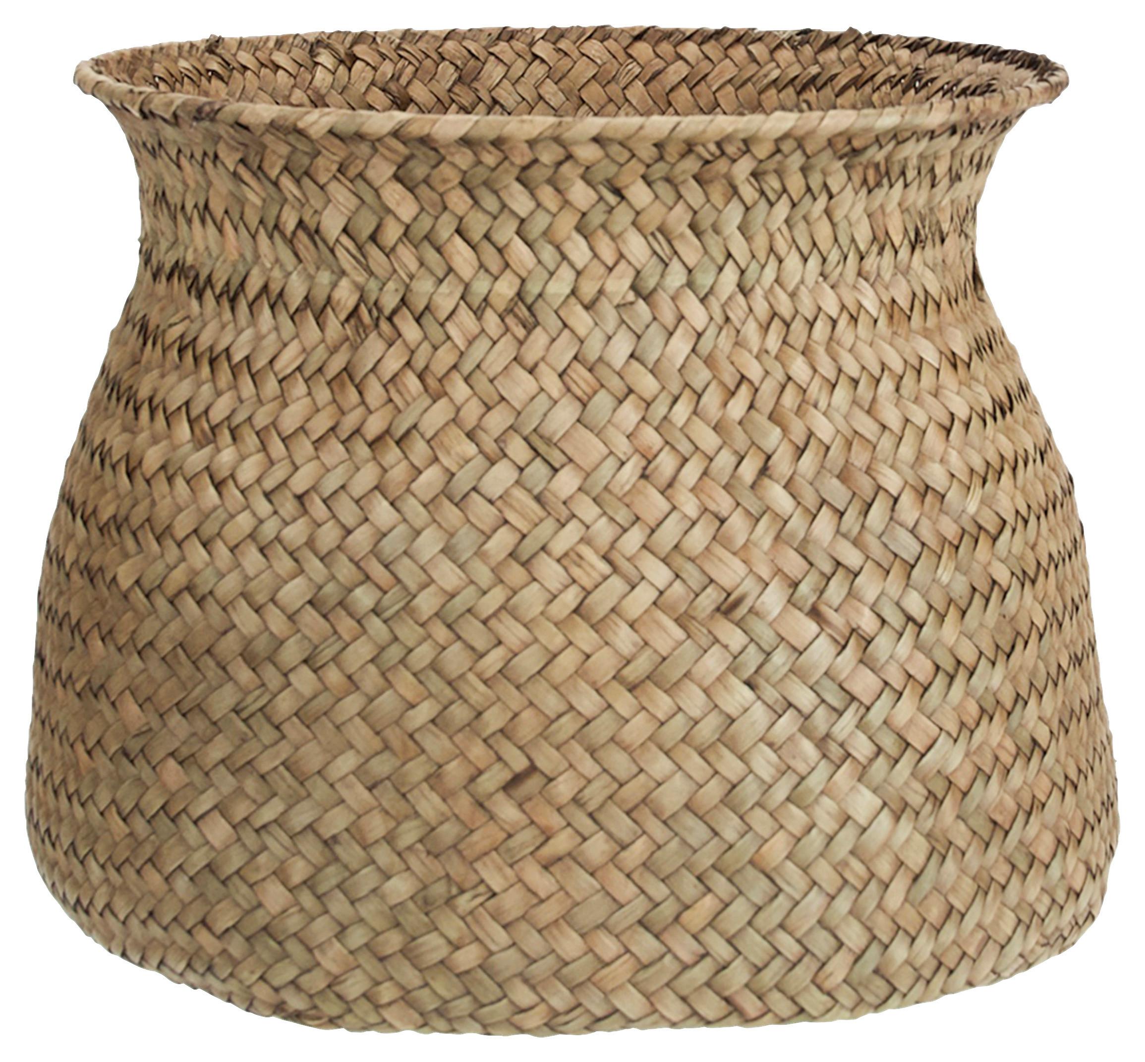 košík JASON - prírodná farba, Modern, kov/prírodné materiály (22/17cm) - Modern Living