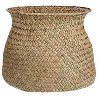 košík JASON - prírodná farba, Modern, kov/prírodné materiály (22/17cm) - Modern Living