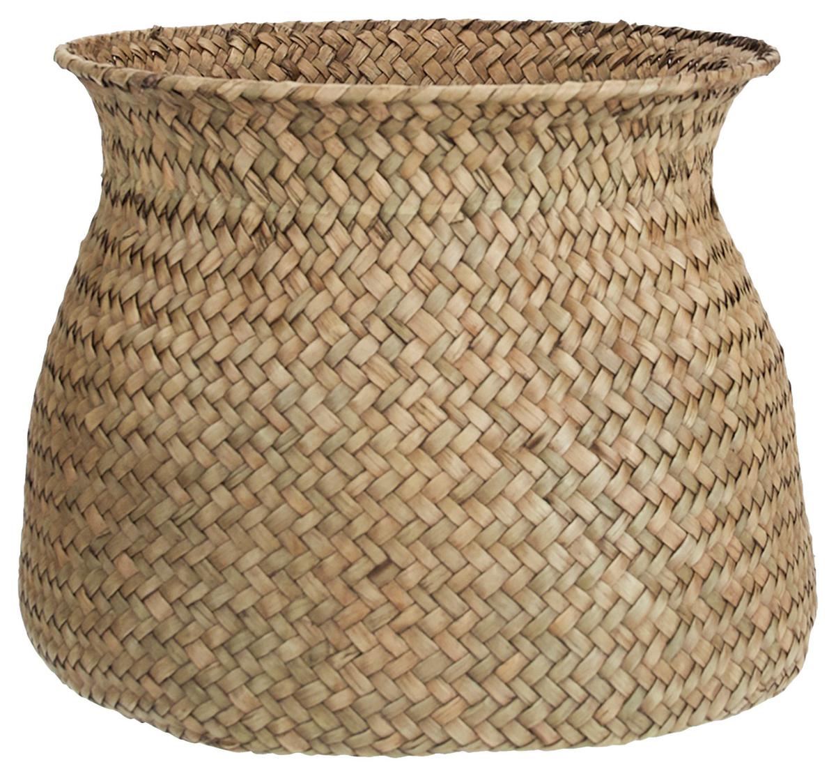 košík JASON - prírodná farba, Modern, kov/prírodné materiály (22/17cm) - Modern Living