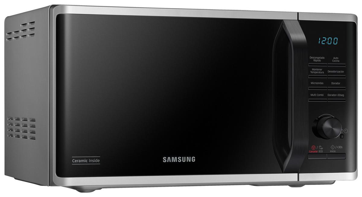 Mikrowelle Schwarz/Silberfarben 1250w - Silberfarben/Schwarz, Basics, Keramik/Kunststoff (49/27,5/39cm) - Samsung