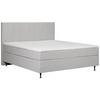 Boxspringbett Wels 140x200 cm D.grau inkl. Topper - Dunkelgrau/Schwarz, MODERN, Textil (140/200cm) - MID.YOU