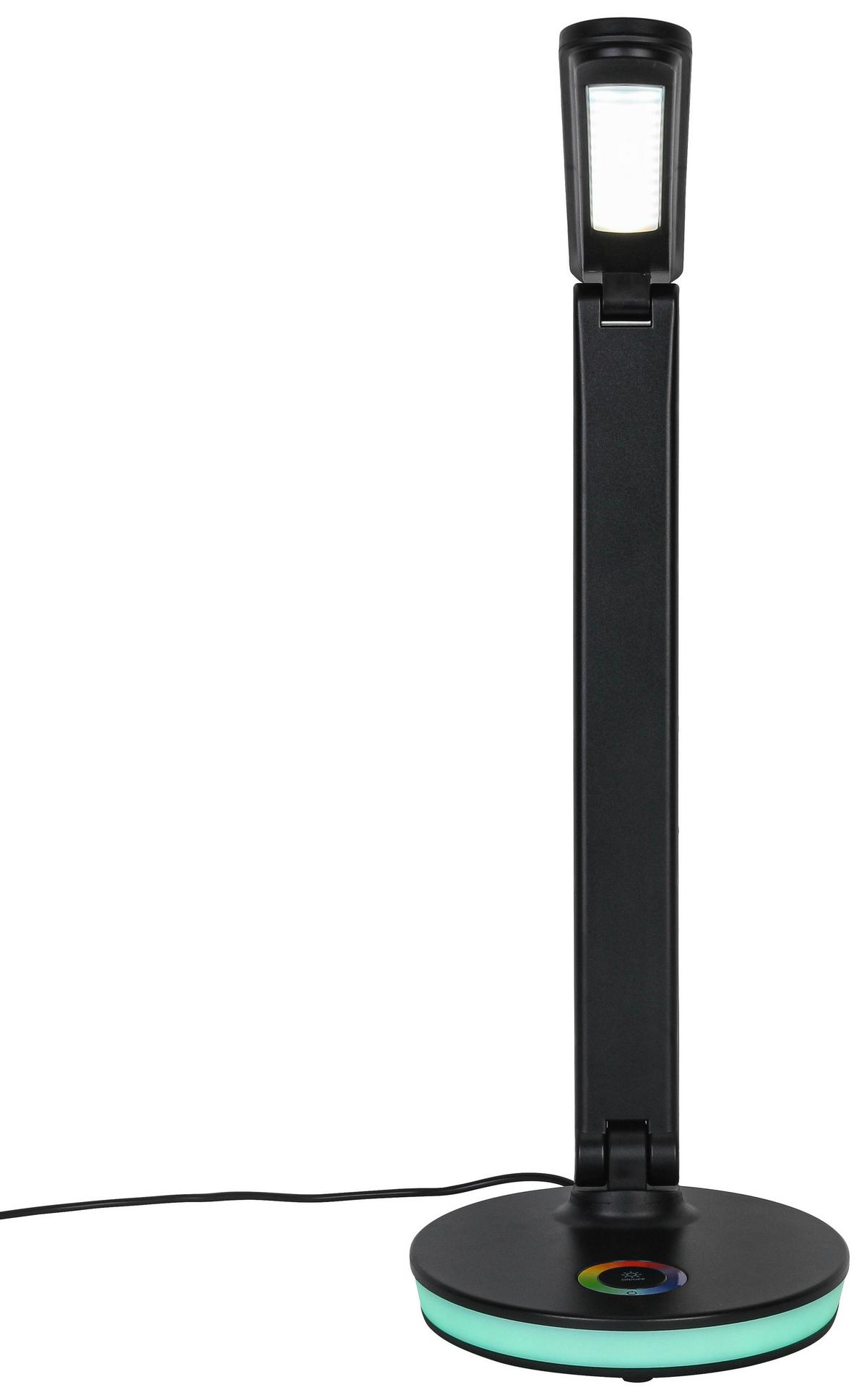 LED-Schreibtischleuchte Luana - Chromfarben/Anthrazit, MODERN, Kunststoff (33/16,5/40cm) - Luca Bessoni