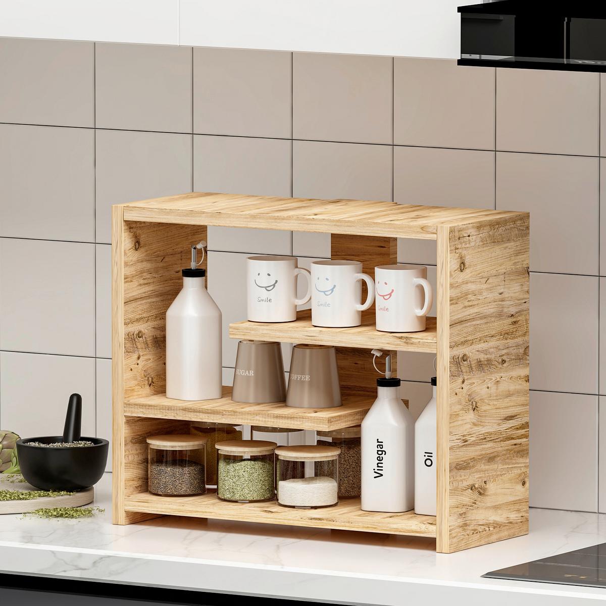 Wandregal Gupse Kieferfarben B: 49 Cm - Kieferfarben, Design, Holzwerkstoff (49/40/21cm) - Livetastic