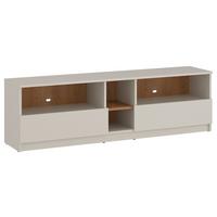 Skrinka pod TV FANO š. 150 cm, dekor kašmír/dub - čierna/kašmírová, Modern, kompozitné drevo/plast (150/46,5/40cm) - Modern Living