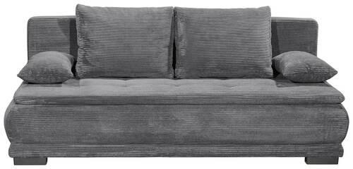 2-Sitzer-Sofa mit Schlaf- Funktion Loreen Anthrazit - Anthrazit/Schwarz, Basics, Textil (208/93/105cm) - MID.YOU