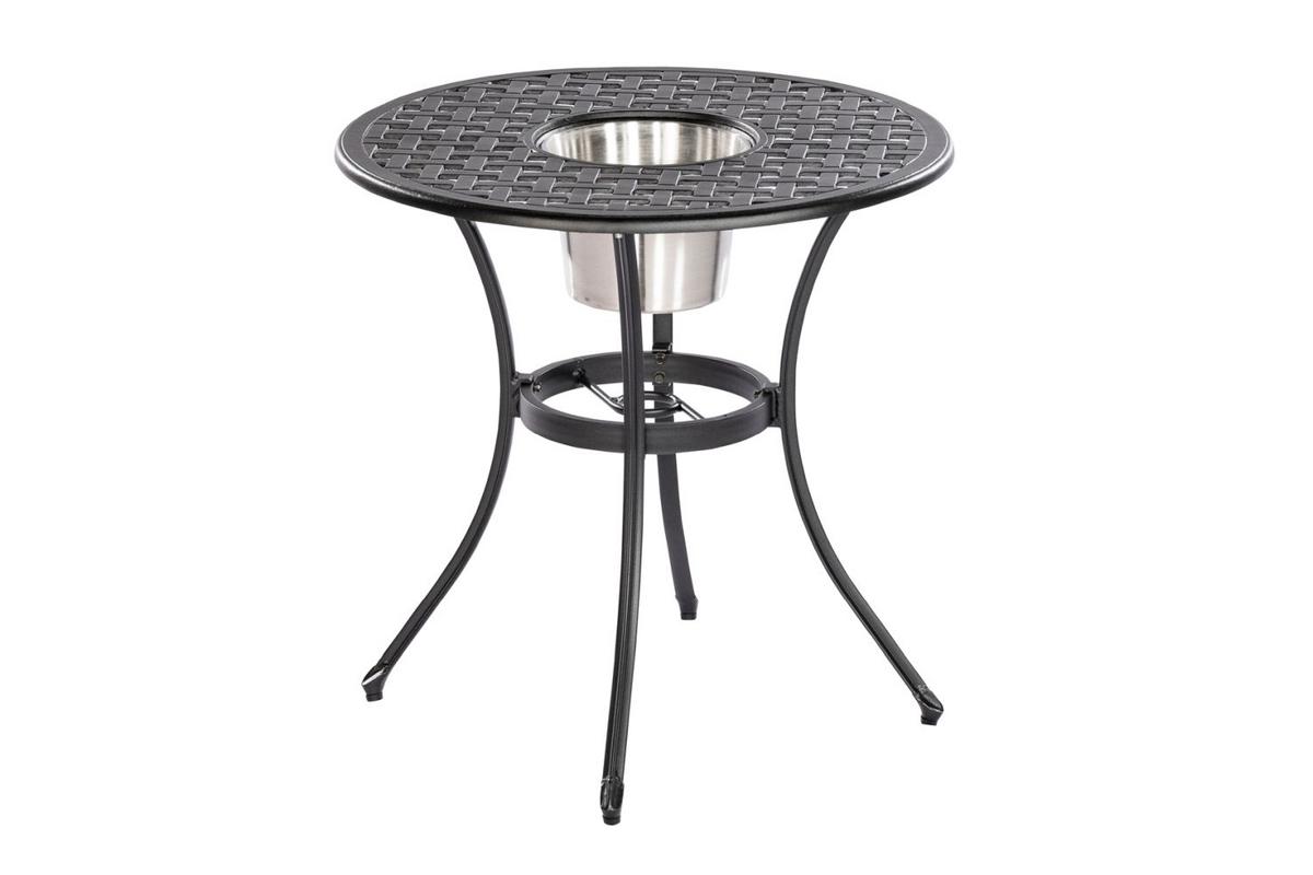 Gartentisch Ambia Metall L 70 cm - Graphitfarben, ROMANTIK / LANDHAUS, Metall (70/70/70cm) - Gardenson