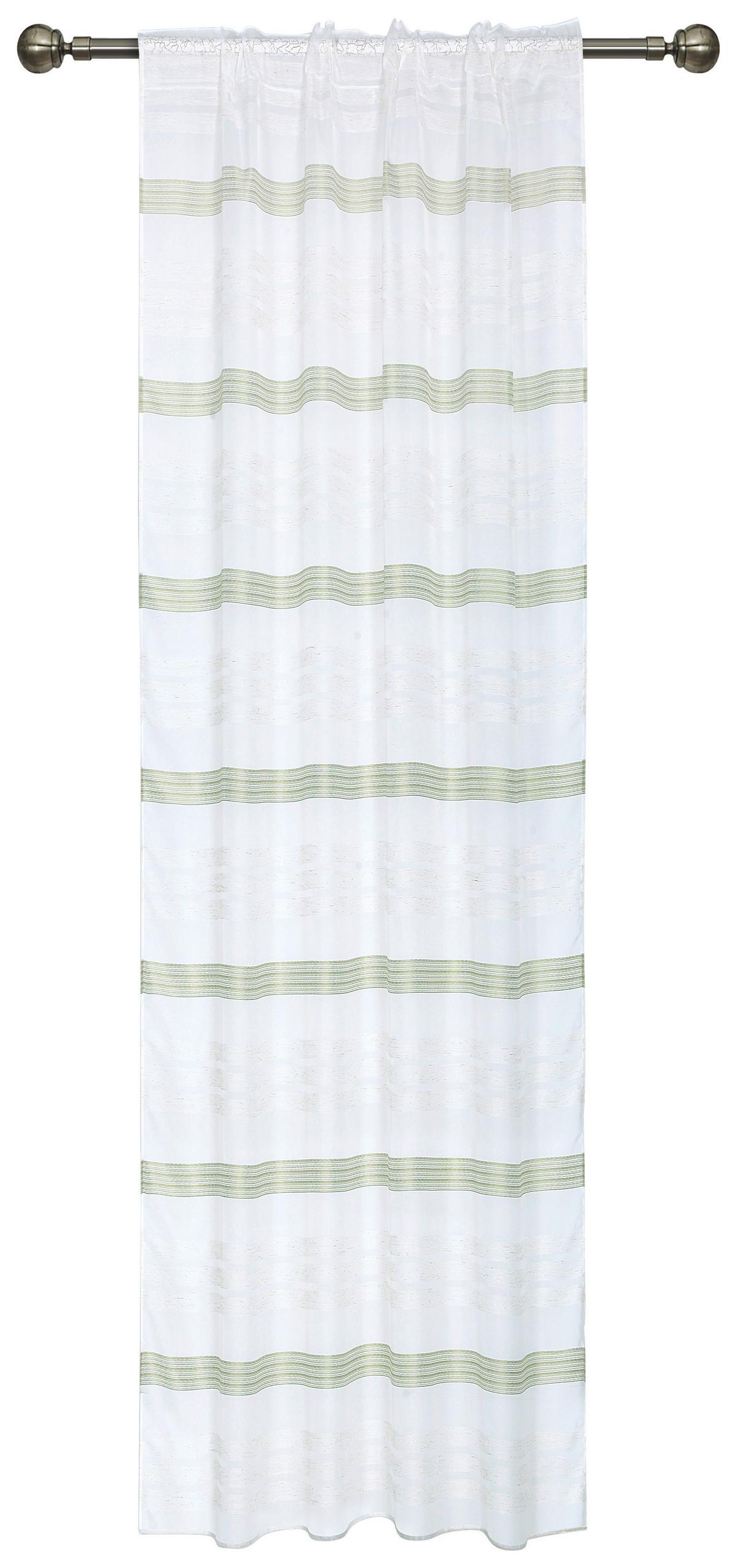 Vorhang mit Band Steffi 140x245 cm Grün - Grün, MODERN, Textil (140/245cm) - Luca Bessoni