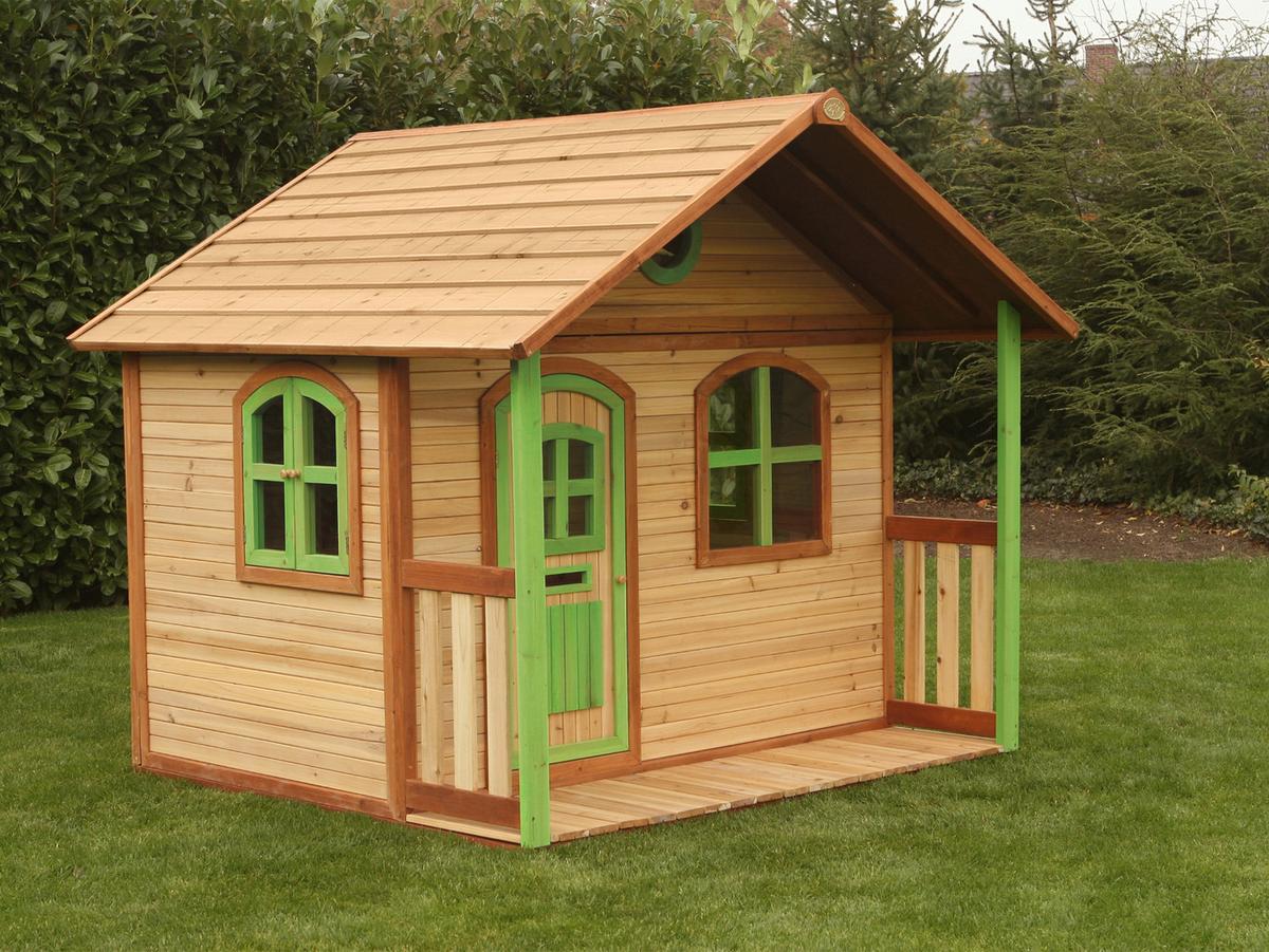 Spielhaus A030.104.00 - Braun/Grün, KONVENTIONELL, Holz (202/180/191cm) - Ambia Garden