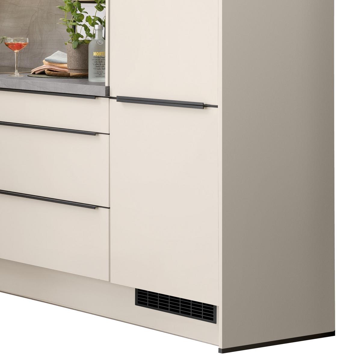 Eckküche Ip1200 ohne Geräte 192x292 cm Kieselgrau/Eiche - Weiß, MODERN, Holzwerkstoff (192/292cm)