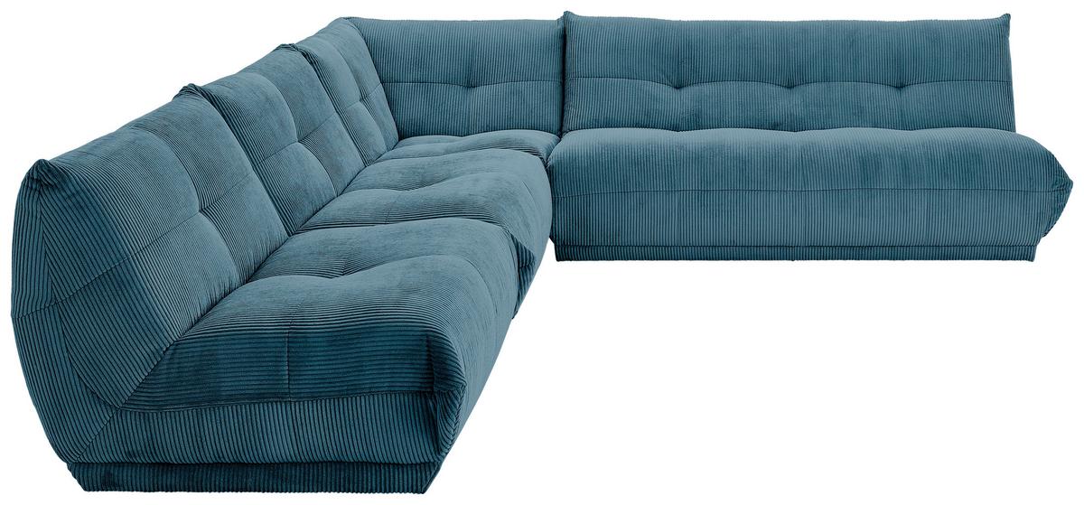 Ecksofa Giselle Petrol S: 315x285 cm - Petrol, Trend, Textil (315/285cm) - Livetastic