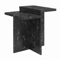 Beistelltisch Brielle Schwarz Marmoroptik B: 56 Cm - Schwarz, Design, Holzwerkstoff (56/61/56cm) - MID.YOU