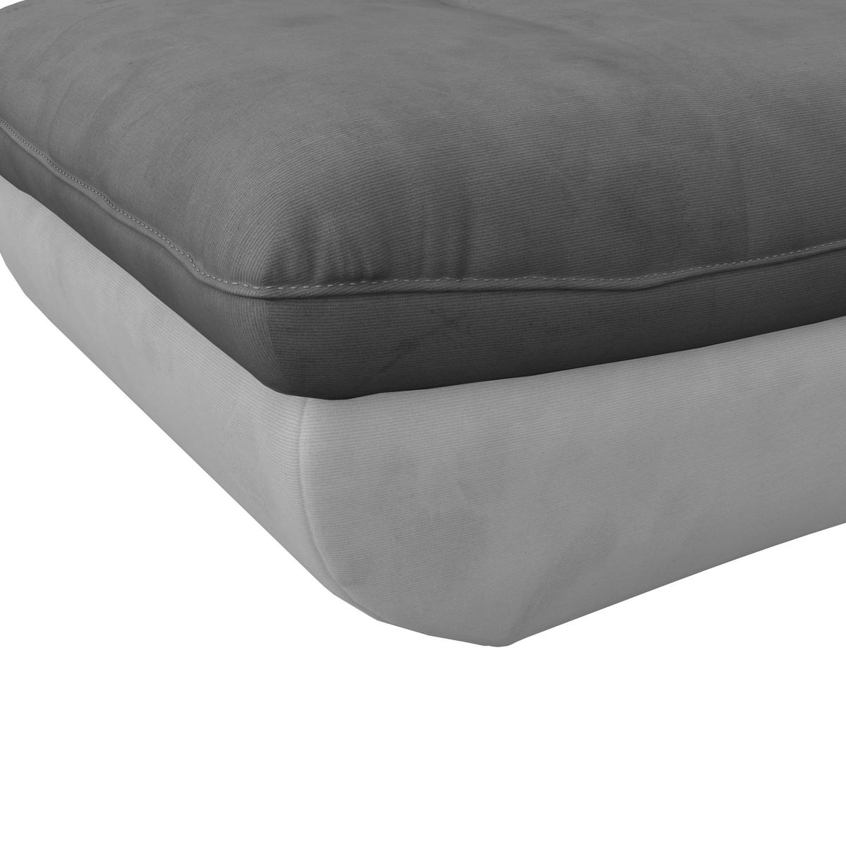 Hocker Park - Dunkelgrau/Hellgrau, MODERN, Textil (107/75cm) - Luca Bessoni