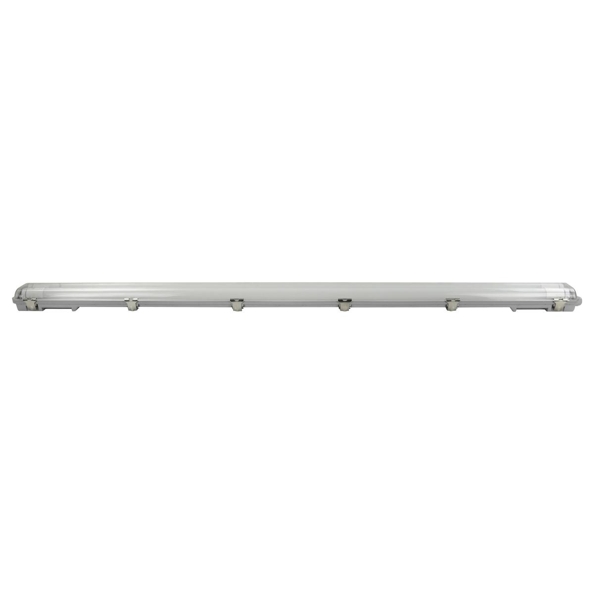 Led-deckenleuchte L: 126,8 Cm, Für In- Und Outdoor - Grau, Basics, Kunststoff (126,8/8,8/5,2cm)