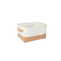 Regalkorb Rayn - Naturfarben/Weiß, Design, Holz/Textil (30/21/16cm) - James Wood