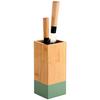 Messerblock Salbeigrün - Hellbraun/Salbeigrün, Basics, Holz/Kunststoff (10/10/23cm) - Kesper
