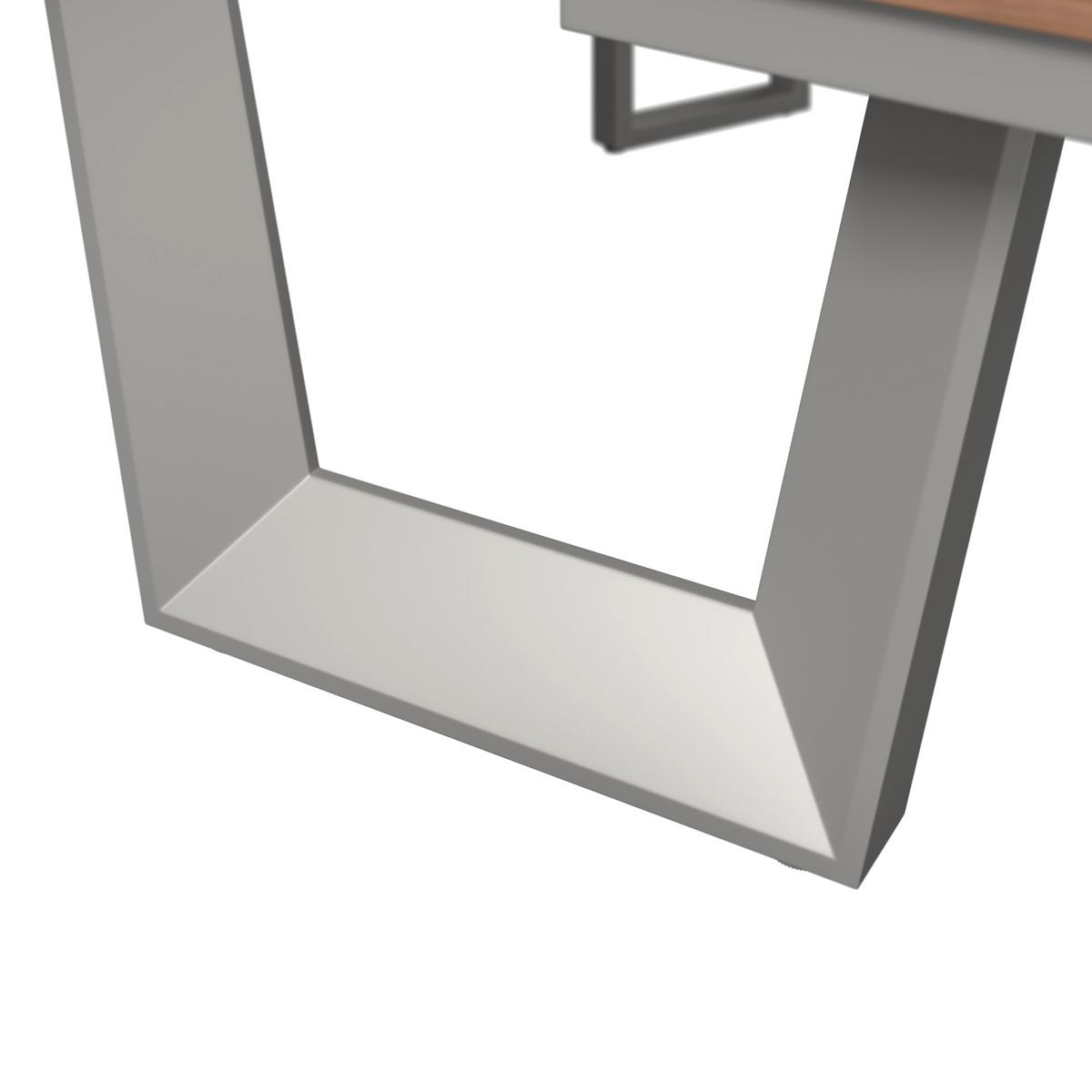 GARTENSET WELLINGTON - Hellgrau/Naturfarben, MODERN, Kunststoff/Metall (239/75cm) - Beldano