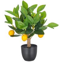 Zitronenbäumchen grün/Gelb, ca. 33 cm - Gelb/Schwarz, LIFESTYLE, Kunststoff (33cm)