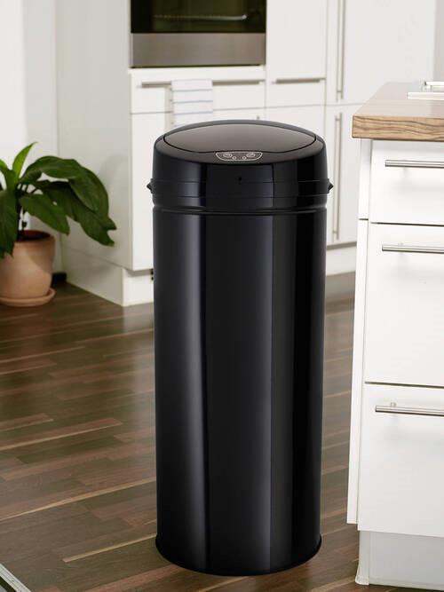 ODPADKOVÝ KOŠ IR SENSOR - BLACK - 42L - černá, Trend, kov/plast (31/31/79,5cm) - Echtwerk