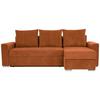 Ecksofa Diever Rostfarben S: 239x141 cm - Chromfarben/Rostfarben, Design, Textil (239/141cm) - Livetastic
