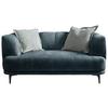 2-sitzer-sofa Lou Blau/schwarz, 166 Cm - Blau/Schwarz, Design, Textil (166/77/106cm) - MID.YOU