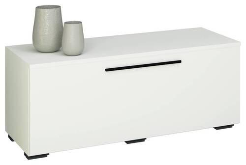 Nízka komoda Arila š: 95 cm, biela - čierna/biela, Modern, kov/kompozitné drevo (95/39/40cm) - MID.YOU