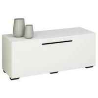 Nízka komoda Arila š: 95 cm, biela - čierna/biela, Modern, kov/kompozitné drevo (95/39/40cm) - MID.YOU