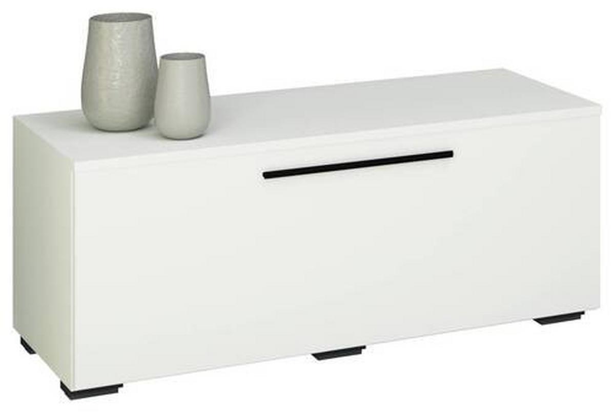 Nízka komoda Arila š: 95 cm, biela - čierna/biela, Modern, kov/kompozitné drevo (95/39/40cm) - MID.YOU