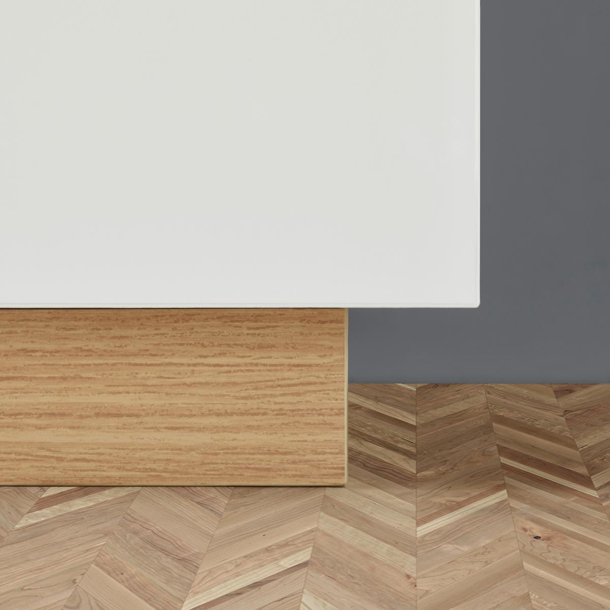 TV element Wide bílá/dub Artisan - bílá/dub artisan, Moderní, kov/kompozitní dřevo (240/75/40cm) - Based