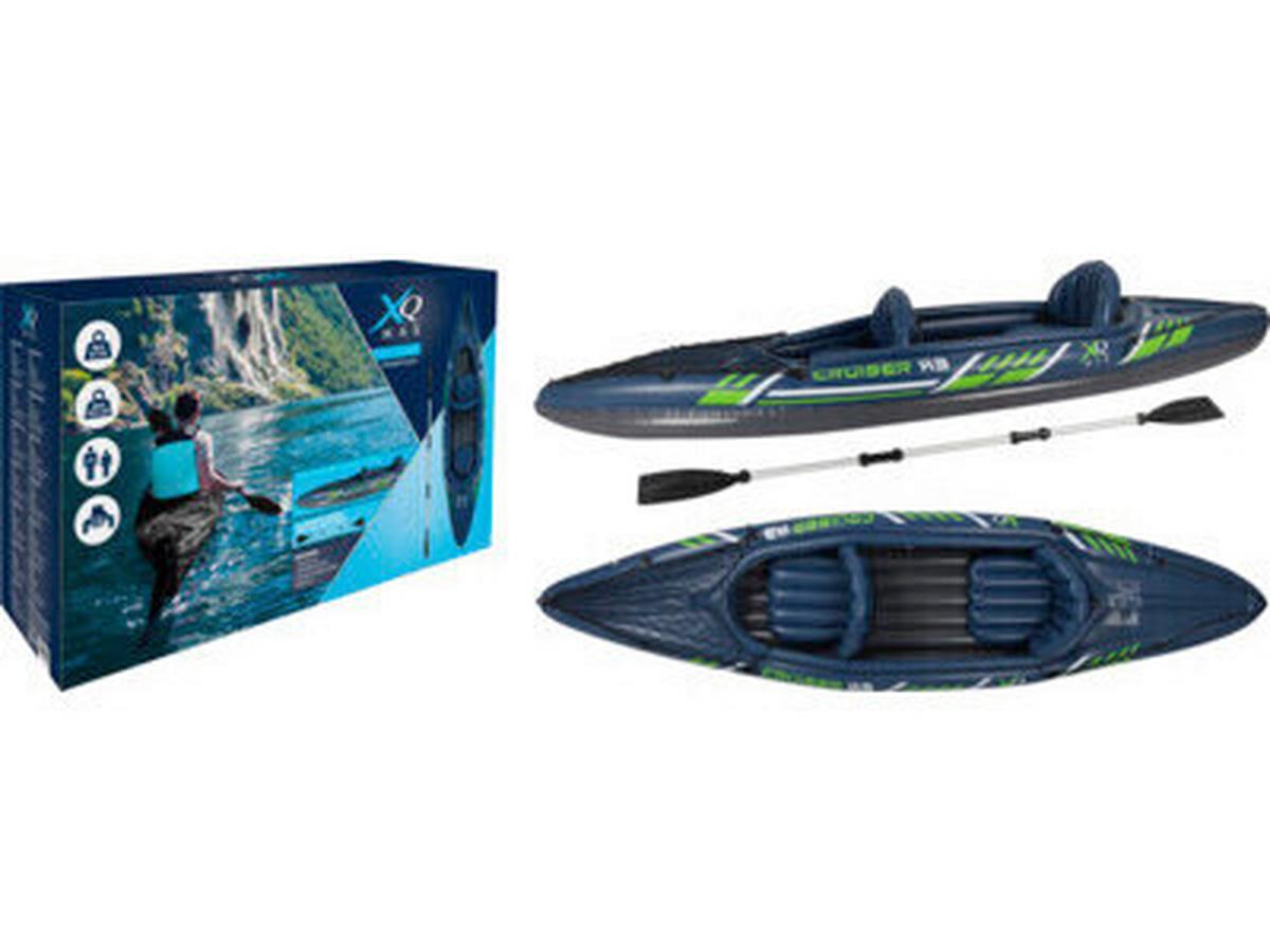 Kajak XQMAX Cruiser X3 Schwarz/Hellgrün - Schwarz/Hellgrün, Basics, Kunststoff (342/76/32cm)
