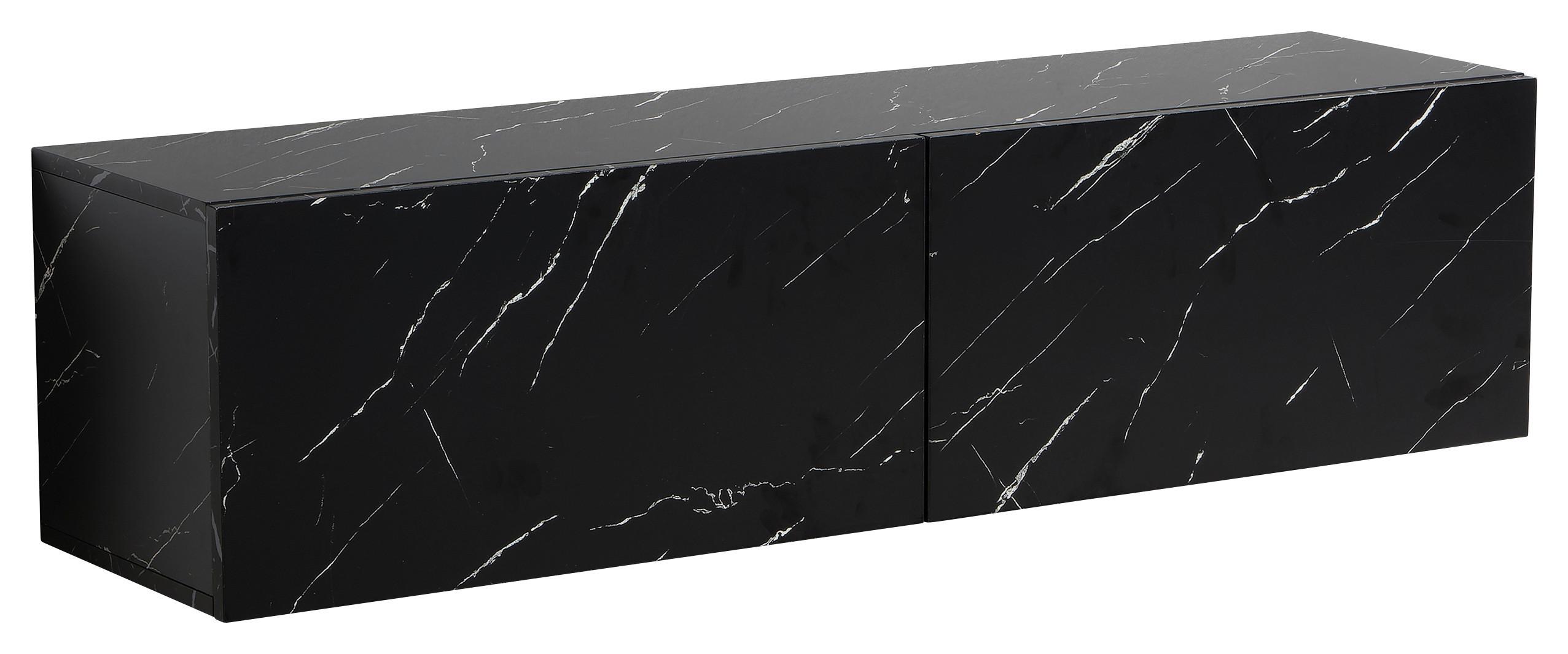 Lowboard Schwarz B: 120 Cm - Schwarz, Design, Holzwerkstoff (120/30/30cm) - MID.YOU