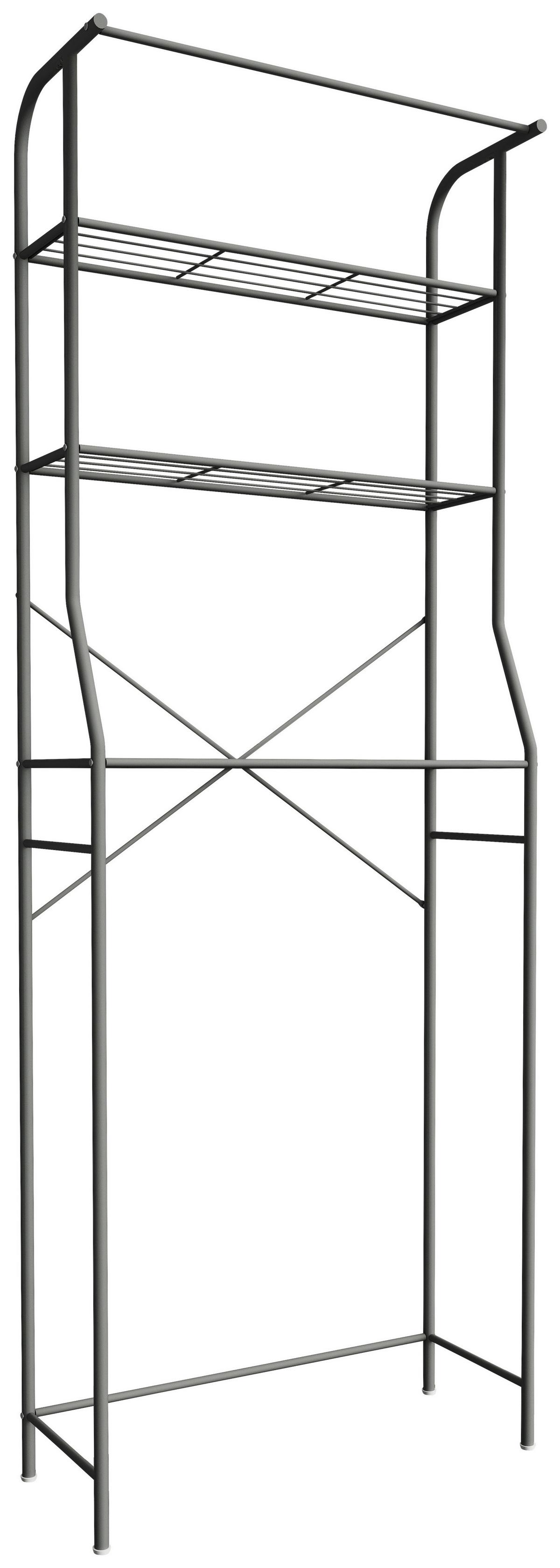 Waschmaschinenschrank Tubas L - Schwarz, MODERN, Metall (60/167/24cm) - MID.YOU