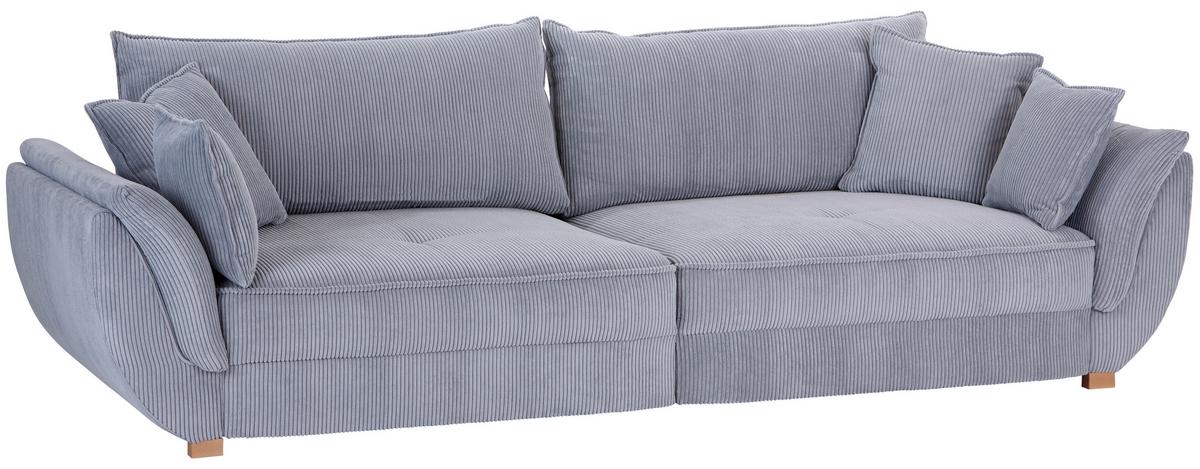 Big Sofa Mit Schlaffunktion Guarda B: 301 Cm Hellgrau - Hellgrau/Naturfarben, MODERN, Textil (301/92/114cm) - Luca Bessoni