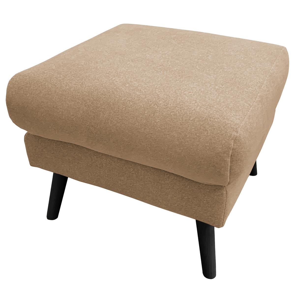 Hocker Tromso Beige B: 61 Cm - Beige/Schwarz, Design, Textil (61/49/65cm) - Livetastic