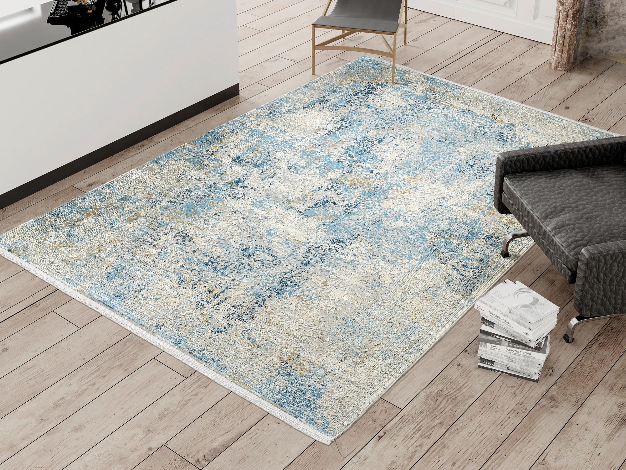 Webteppich Avignon Multicolor 300x400 cm - Blau/Grau, Design, Textil (300/400cm) - Dieter Knoll