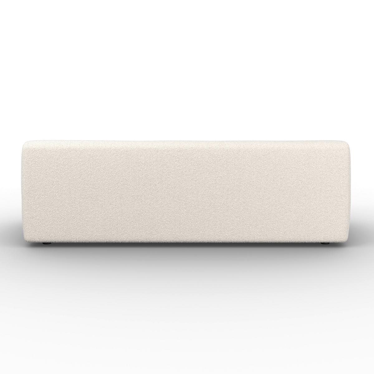 Pohovka SOPHIE, bílá žinylka, max. 360 kg - bílá/černá, Moderní, dřevo/textil (226/74/89cm) - Bessagi Home