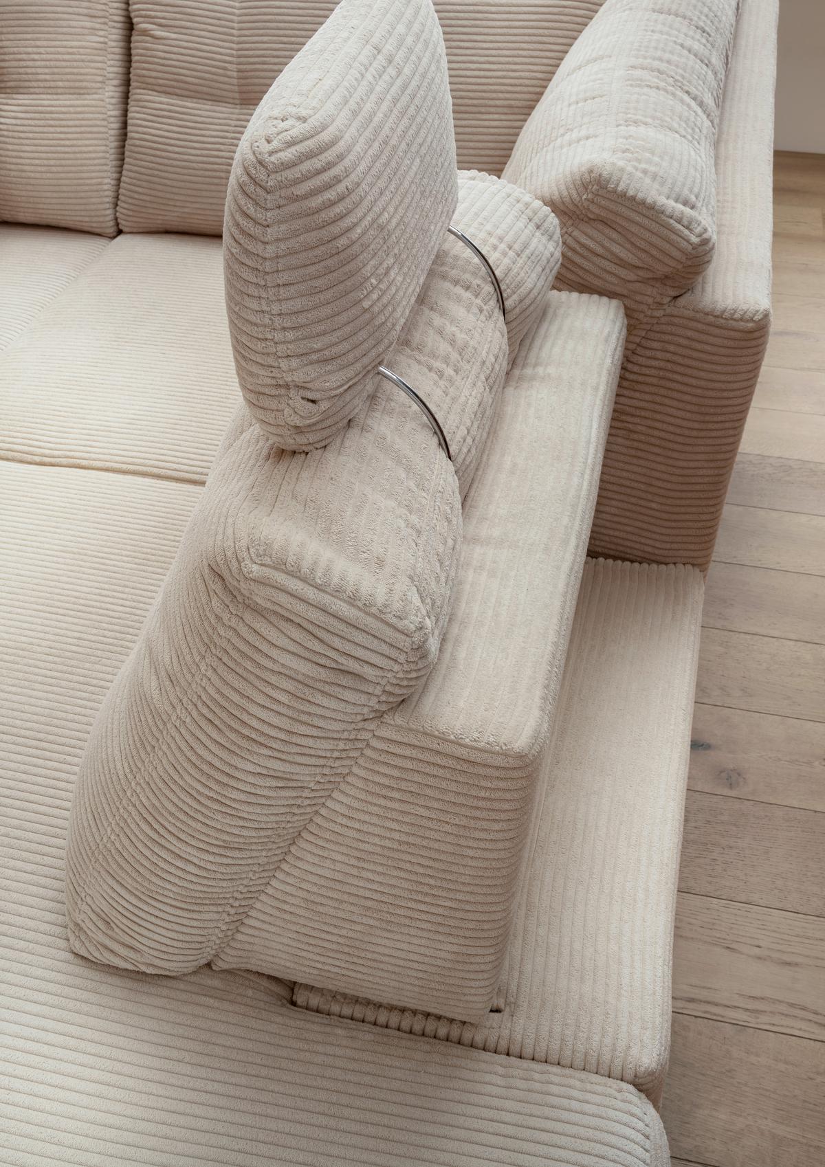 Ecksofa Brizzini, Beige S: 274x206 Cm - Beige/Naturfarben, MODERN, Textil (274/206cm) - Livetastic