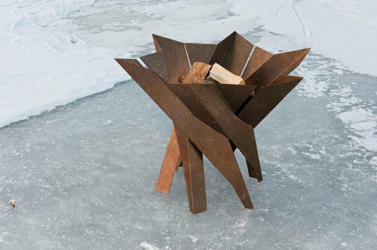 Feuerkorb Phoenix L - Rostfarben, Basics, Metall (45,5/45,5/34,5cm)