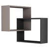 Wandboard Ring Eckregal - Beige, Design, Holzwerkstoff (60/68/20cm) - Livetastic