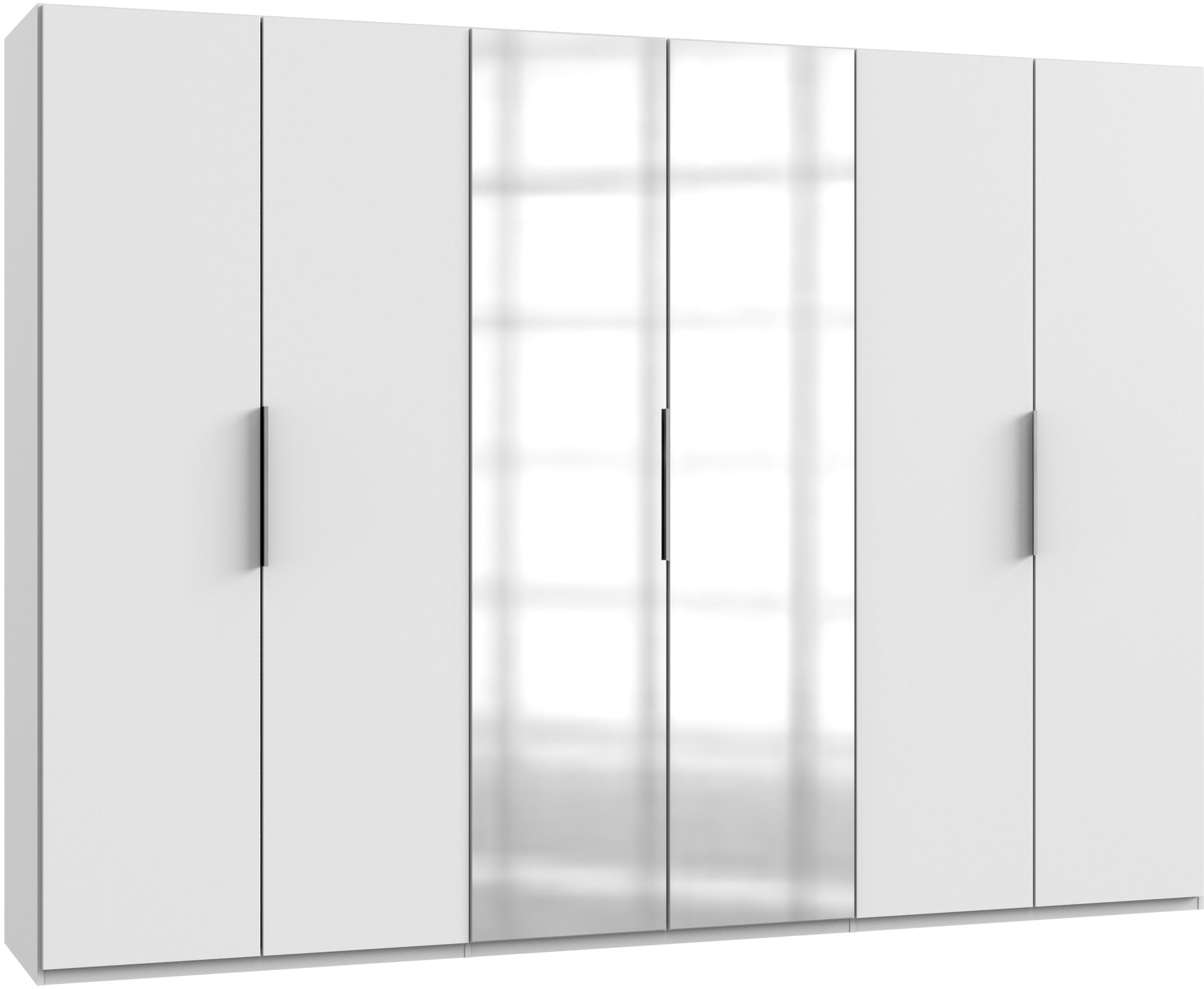Drehtürenschrank Mit Spiegel B: 300 Cm Level, Weiß - Weiß, MODERN, Holzwerkstoff (300/216/58cm) - MID.YOU