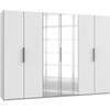 Drehtürenschrank Mit Spiegel B: 300 Cm Level, Weiß - Weiß, MODERN, Holzwerkstoff (300/216/58cm) - MID.YOU
