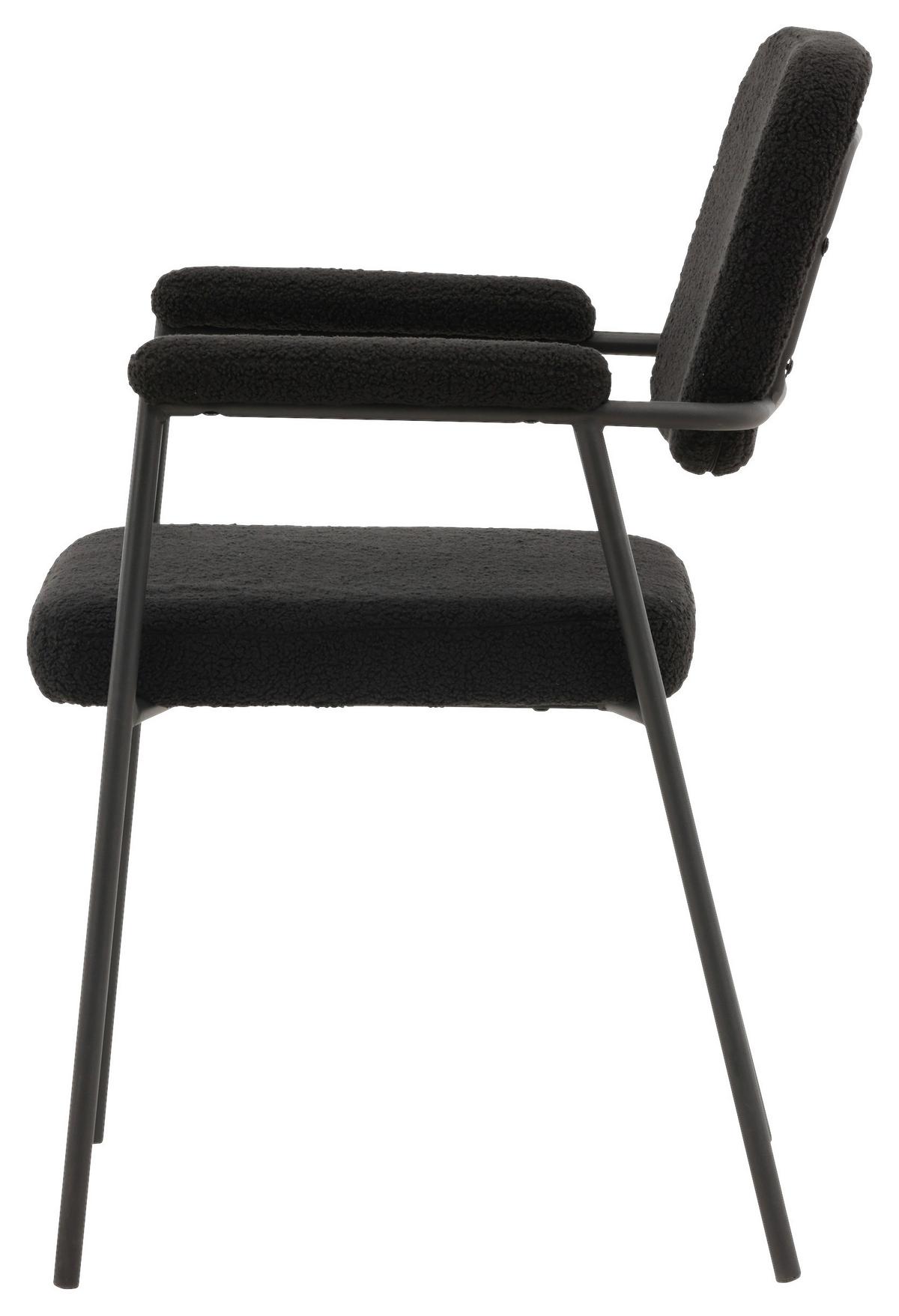 Stuhl-Set Yesterday - Schwarz, Design, Textil/Metall (58/90/61cm) - Livetastic