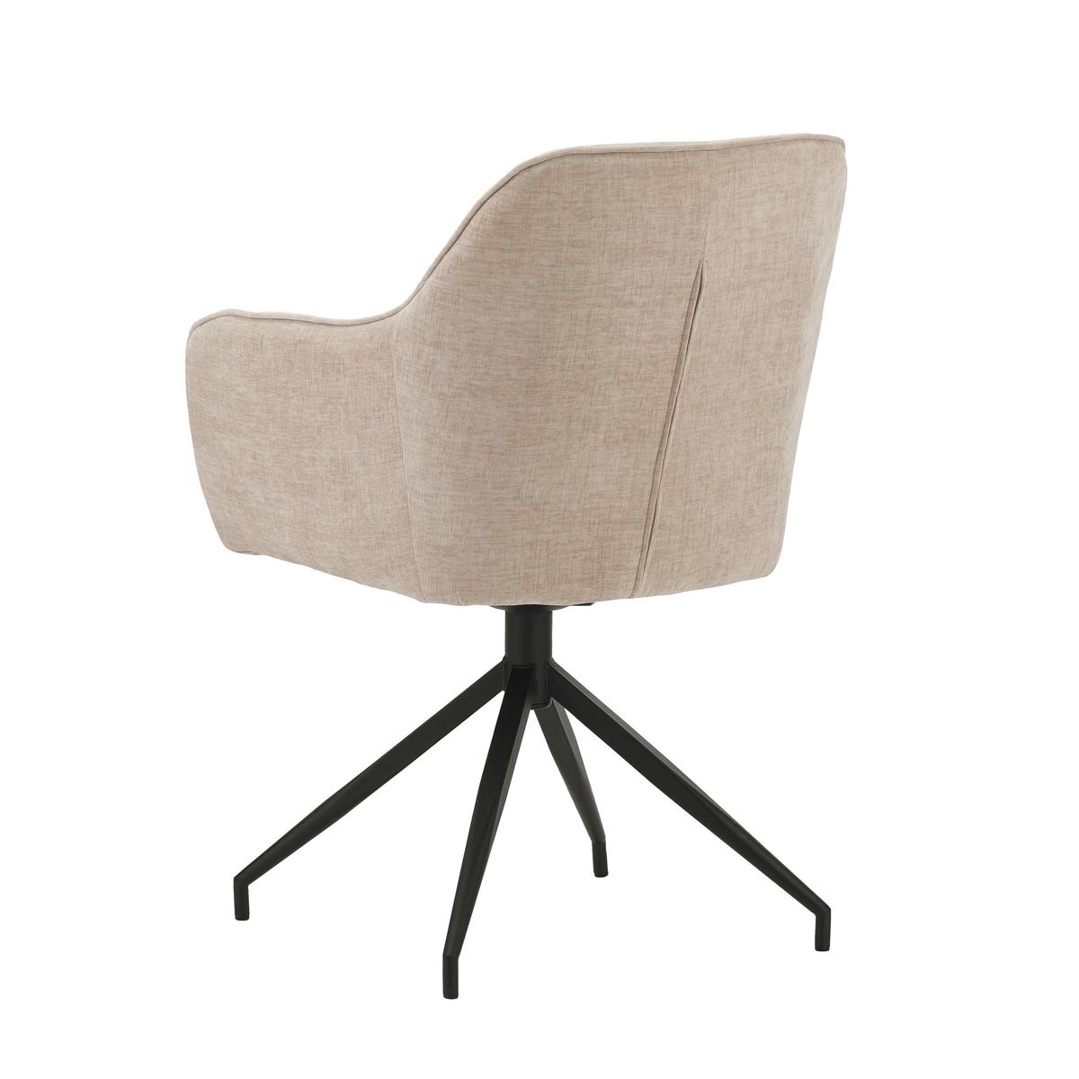 Armlehnstuhl Nancy Hellgrau B: 59 Cm - Hellgrau/Schwarz, MODERN, Textil/Metall (59/88/60cm) - MID.YOU