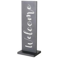 Dekoračná tabuľa WELCOME I - čierna, Konventionell, kov (20/15/55cm) - Mömax