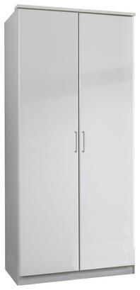 Zweitüriger Schrank in Weiß Zweitüriger Kleiderschrank