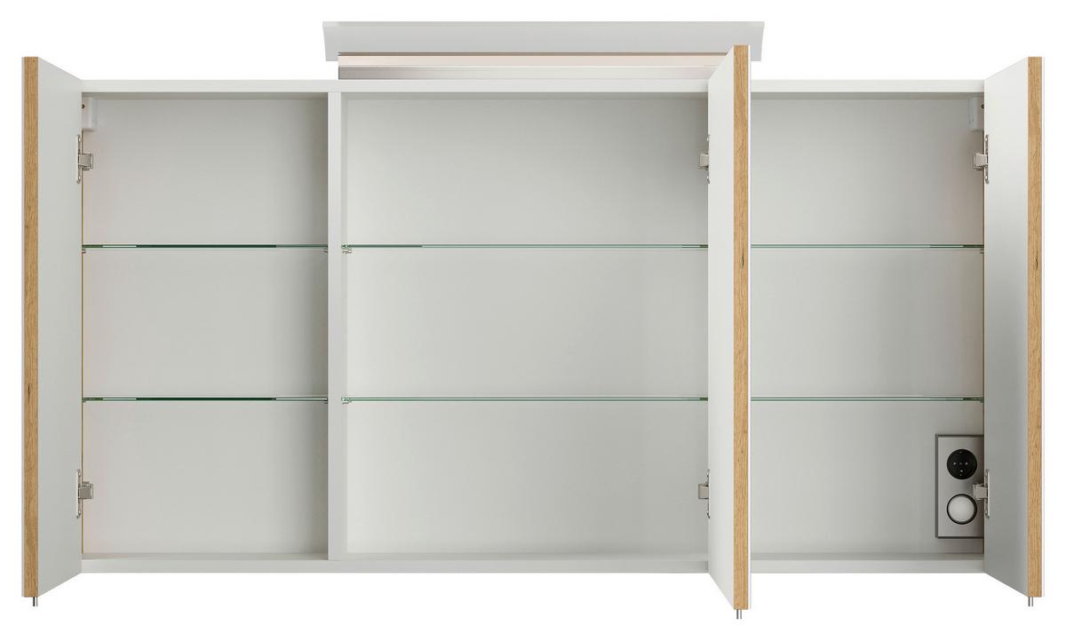 BADEZIMMER Limes, Eichefarben B: 100 cm - Eichefarben/Weiß, Basics, Keramik/Holzwerkstoff (100cm) - MID.YOU