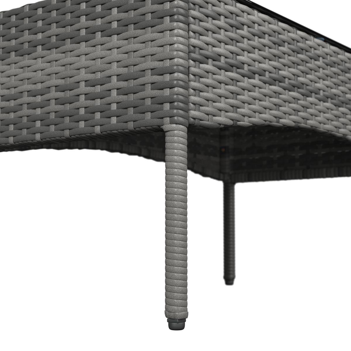 Loungegarnitur Cusco - Grau, MODERN, Kunststoff/Textil - Beldano