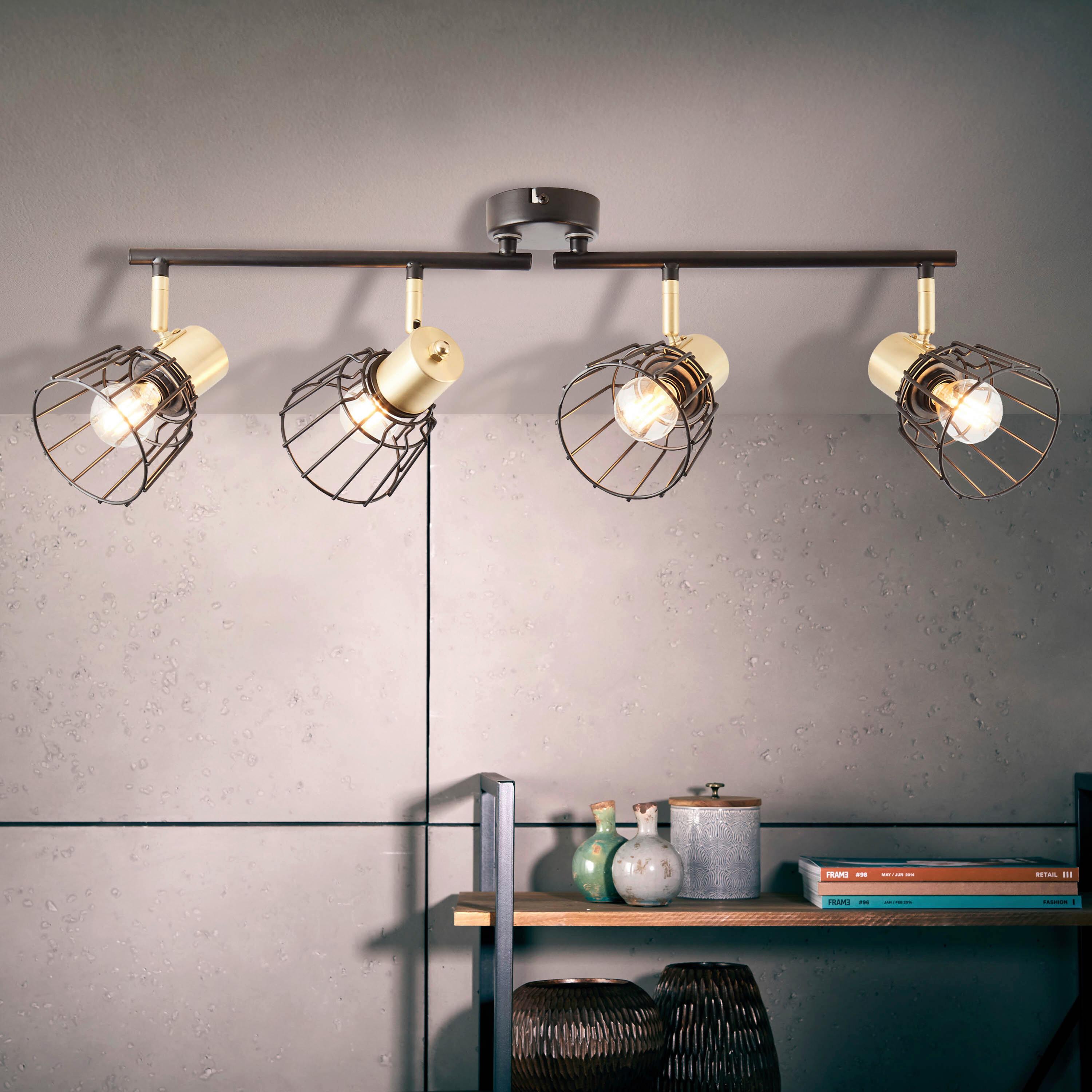 Strahler 86931/78 Posca - Messingfarben/Schwarz, Basics, Metall (18/60/28cm) - Brilliant