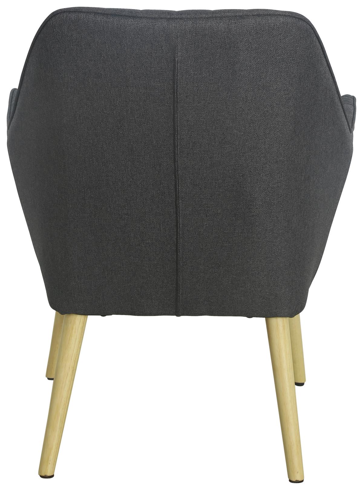 Sessel Juno - Dunkelgrau/Naturfarben, MODERN, Holz/Textil (71/85.5/67cm) - P & B